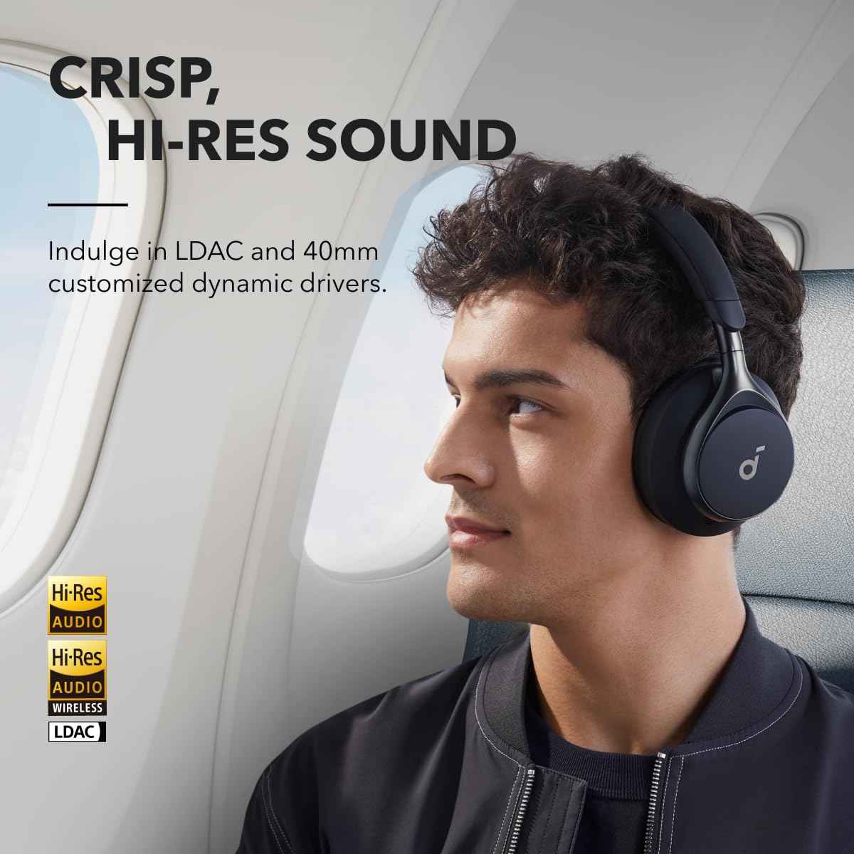 Soundcore by Anker, Space One, Active Noise Cancelling Headphones, 2X Stronger Voice Reduction, 40H ANC Playtime, App Control, LDAC Hi-Res Wireless Audio, Comfortable Fit, Clear Calls, Bluetooth 5.3 🍁 All In One Marketplace Canada