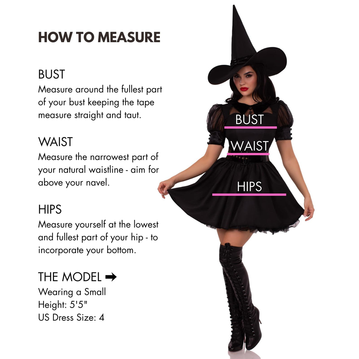 Leg Avenue Women's Plus-Size Bewitching Witch Costume, Black, 3X