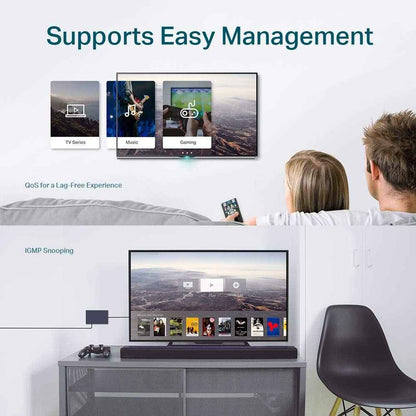 TP-Link 8 Port Gigabit Easy Smart Switch (TL-SG108E) – Managed, Plug & Play, Metal Housing, QoS, VLAN, IGMP, LAG, Desktop/Wall Mount, Limited Lifetime Protection 🍁 All In One Marketplace Canada