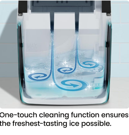 Iceman Dual-Size Ice Maker Countertop - Portable Ice Machine, Large and Small Ice Machine Maker with Self Cleaning, 9 Cubes in 7 Mins, 22lbs/24hrs, for Home, Kitchen, Office, Party, Ice Scoop Included 🍁 All In One Marketplace Canada