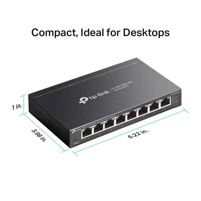 TP-Link TL-SG108S-M2 | 8-Port 2.5G Multi-Gigabit Unmanaged Network Switch, Ethernet Splitter | 2.5G Bandwidth | Plug & Play | Desktop/Wall-Mount | Fanless Metal Design | Limited Lifetime Protection 🍁 All In One Marketplace Canada