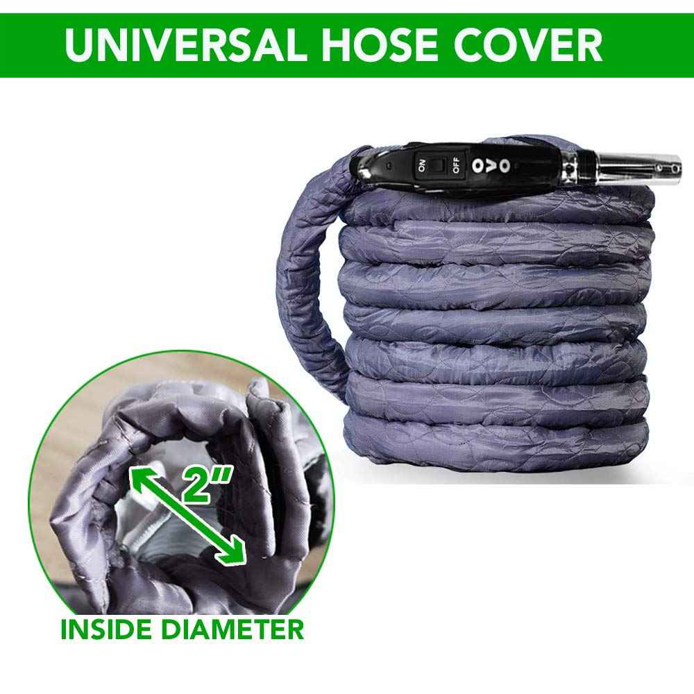 OVO Universal Padded Hose Cover, Fits All 30 to 32 ft Central Vacuum Hose, Machine Washable, Easy to Install with Zipper 🍁 All In One Marketplace Canada