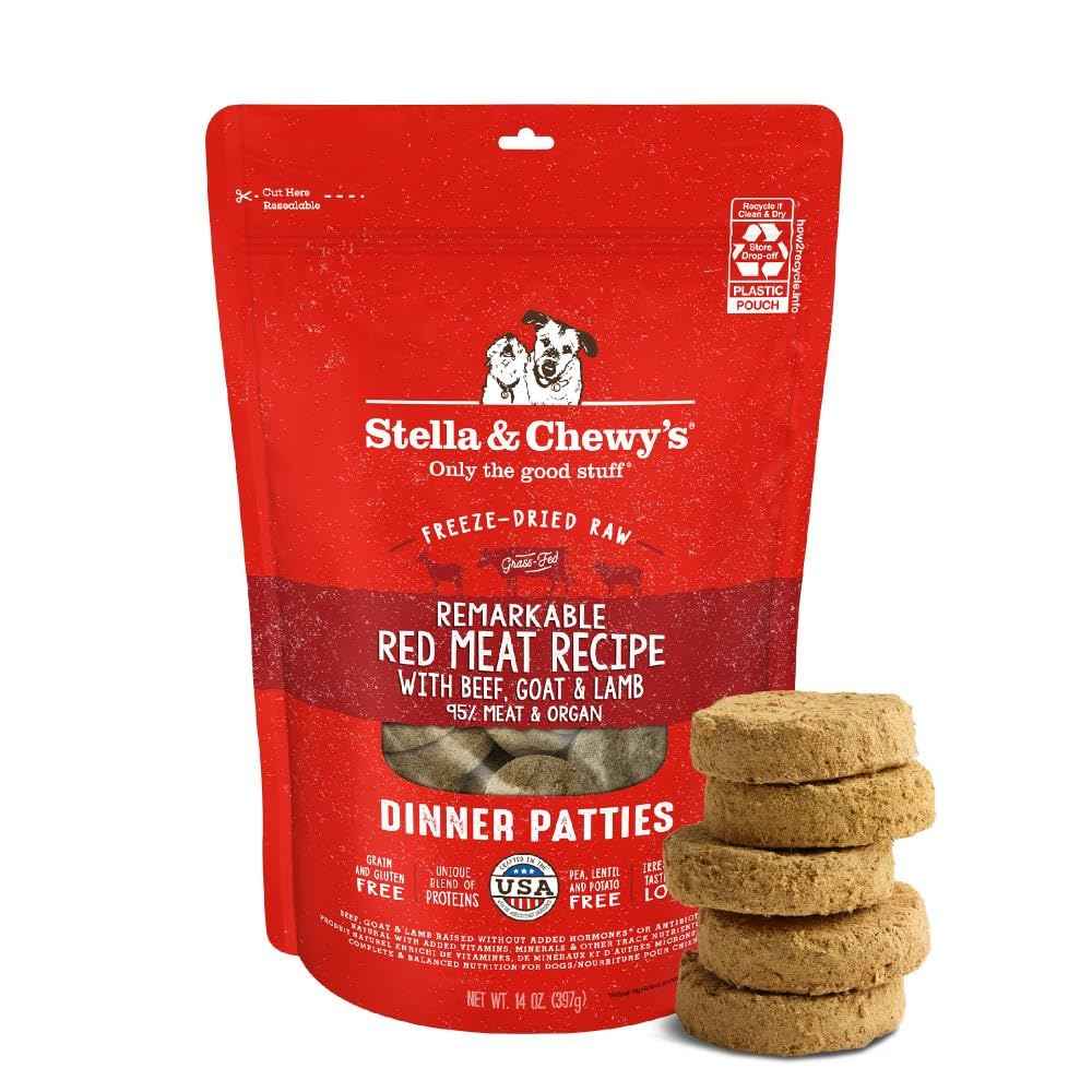 Stella & Chewy’s Freeze Dried Raw Dinner Patties – Grain Free Dog Food, Protein Rich Remarkable Red Meat Recipe – 396g Bag 🍁 All In One Marketplace Canada
