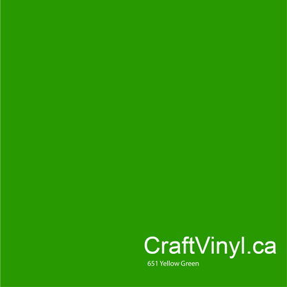 Oracal 651 Glossy Yellow Green Vinyl #064 sheets and rolls