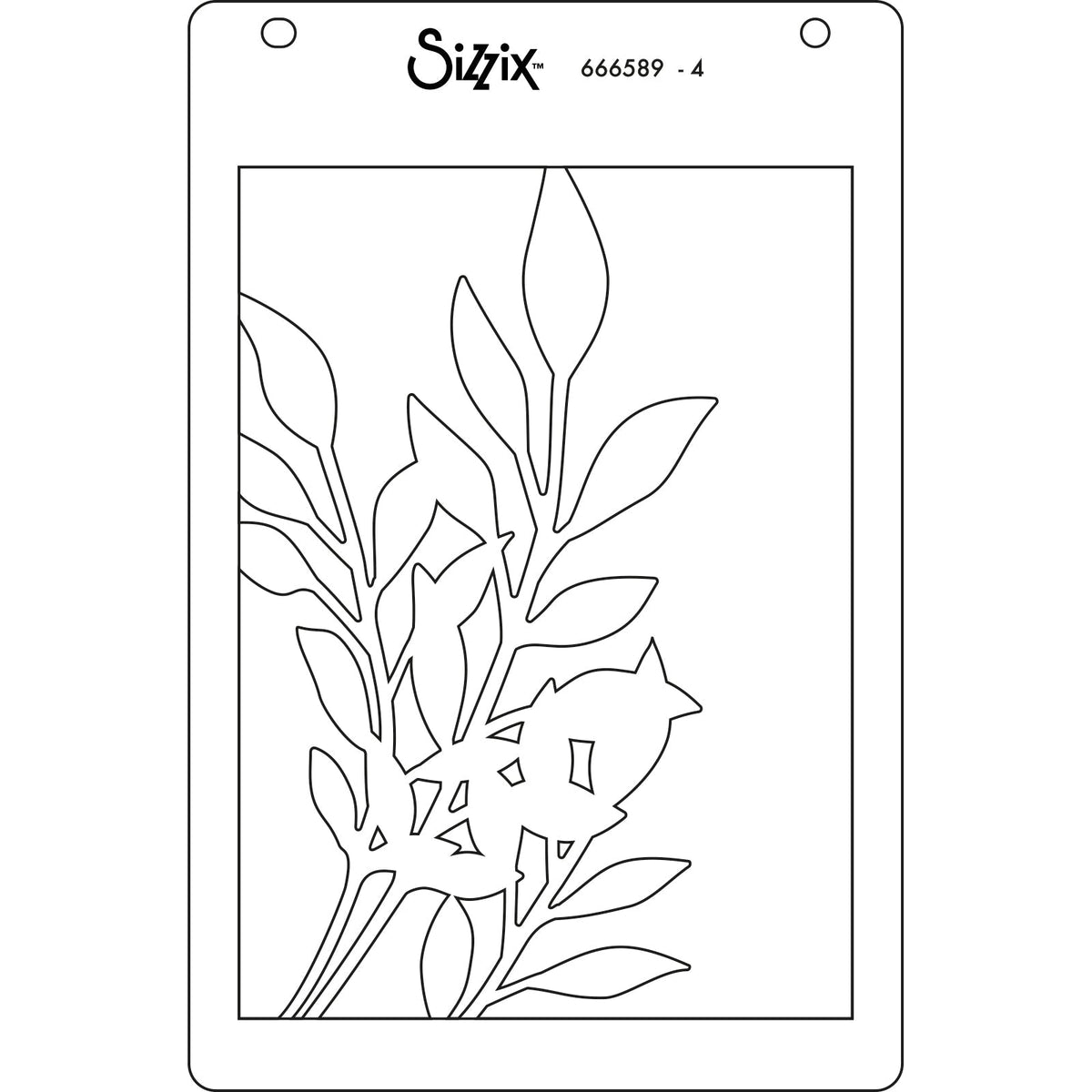 Sizzix A6 Layered Stencils 4PK Cosmopolitan, Frond by Stacey Park