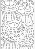 Deco Stickers - Lg 3D Cupcakes