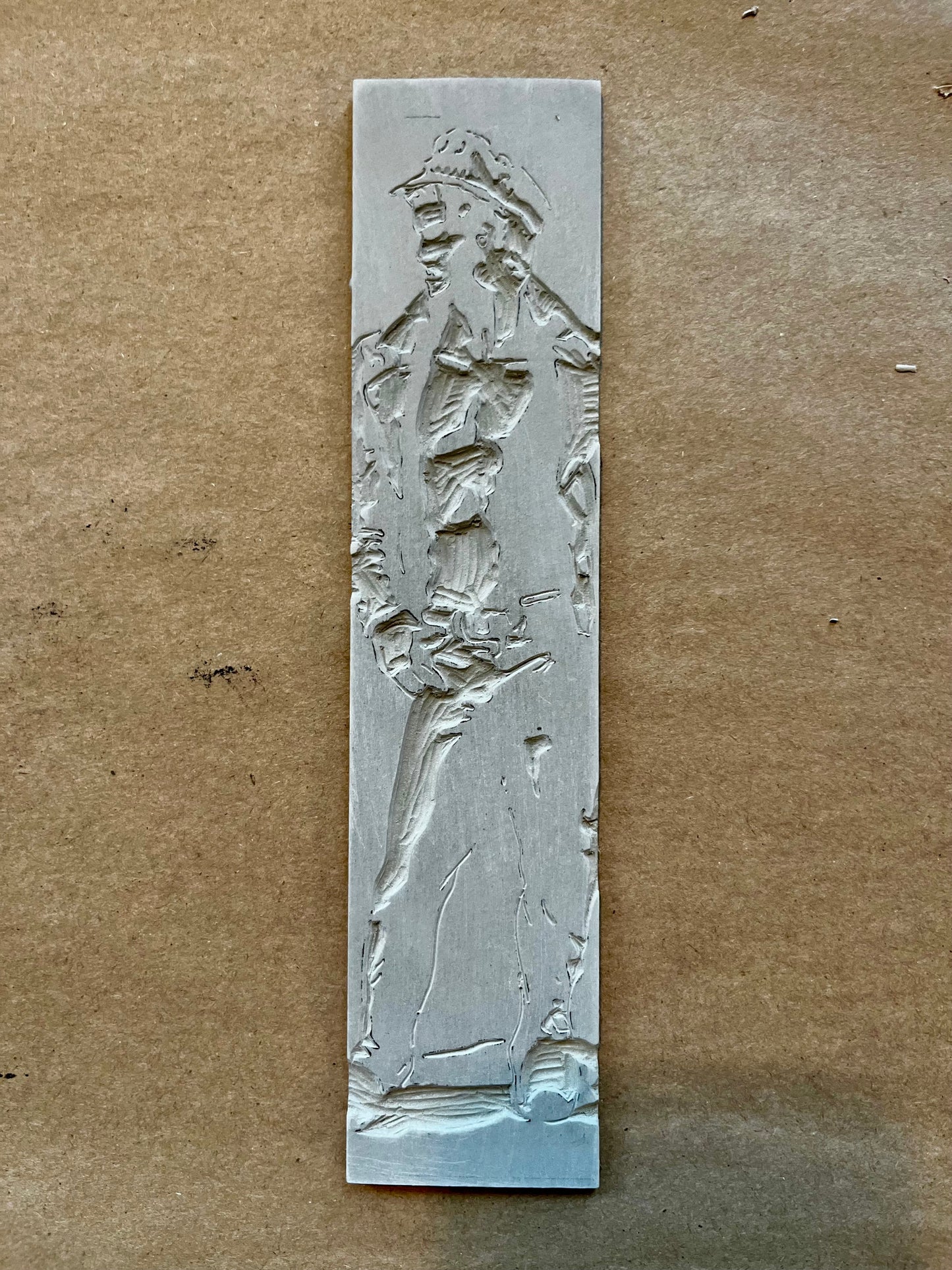 Leather David Bookmark | LINOCUT PRINT