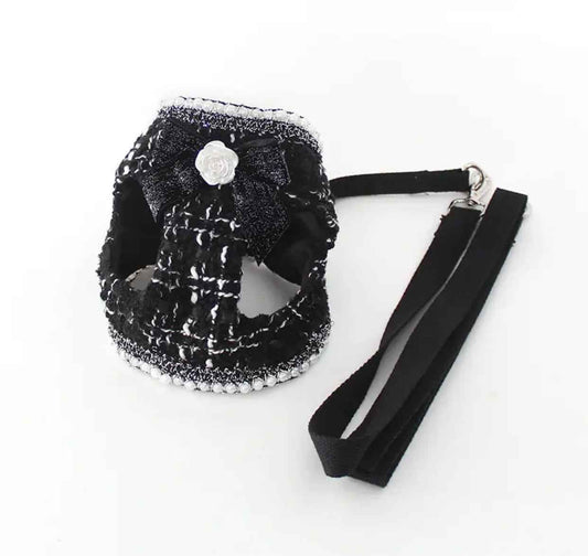 Aman Tweed Dog Harness and Leash Set | Dog Walking Outfit