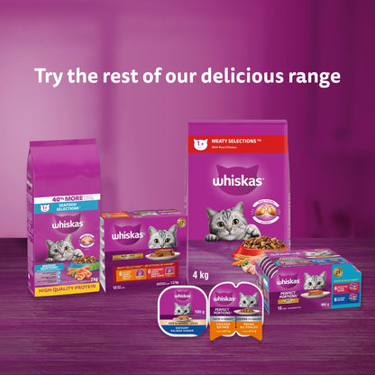 WHISKAS Perfect PORTIONS Kitten Wet Cat Food, Salmon Flavour, 75g 🍁 All In One Marketplace Canada