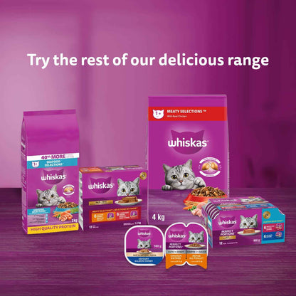 WHISKAS Perfect PORTIONS Kitten Wet Cat Food, Salmon Flavour, 75g 🍁 All In One Marketplace Canada