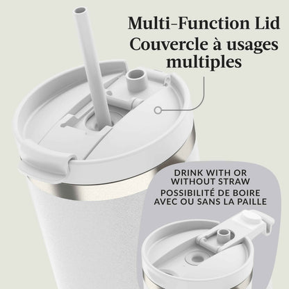 Contigo Streeterville Tumbler, 40 oz (1.18 L), Insulated Stainless Steel Water Bottle with Straw and Leak-Proof Lid, Salt 🍁 All In One Marketplace Canada