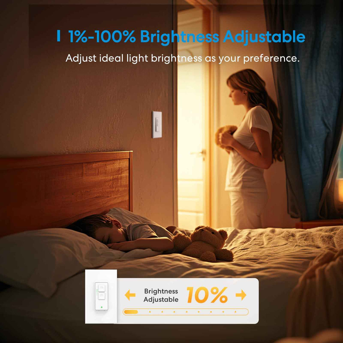 meross Smart Dimmer Switch, Single Pole Smart Switch for LED Light, Neutral Wire Required, Compatible with Apple HomeKit, Alexa, Hey Google and SmartThings, 2.4GHz Wi-Fi, No Hub Required, 2 Pack 🍁 All In One Marketplace Canada