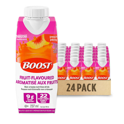 Boost Fruit Flavoured Drink Peach, 237ml, 24 count 🍁 All In One Marketplace Canada