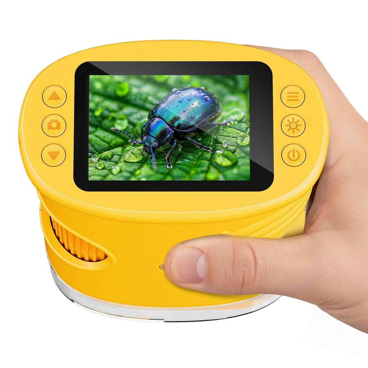 Temodu Kids Microscope 2.0" Screen 1000X Digital Microscope for Kids, Mini Pocket Handheld Microscopes for Children Birthday Festival Gift, Science Education Fun Toys for Boys Girls Ages 4-12 (Yellow) 🍁 All In One Marketplace Canada