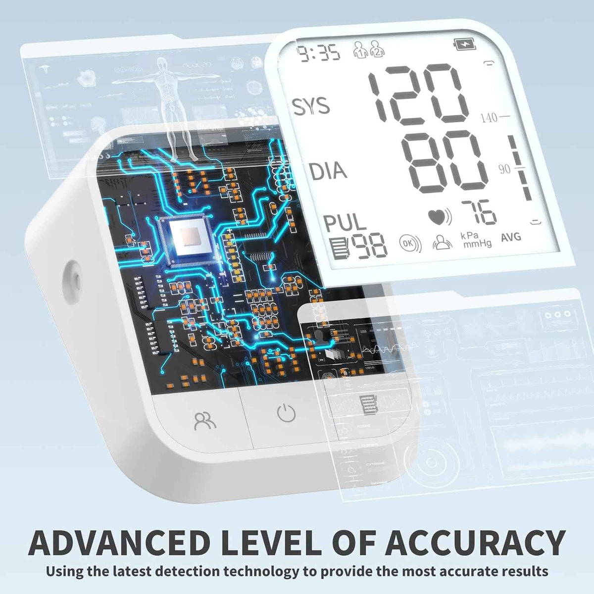 Blood Pressure Monitor Blood Pressure Machine Automatic Upper Arm Adjustable Cuff with Large Backlit Display, 2 * 99 Memory Blood Pressure Monitors for Home Use with Storage Bag 🍁 All In One Marketplace Canada