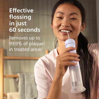 Philips Sonicare Compact Flosser 1000, Portable Water Flosser with 3 Flossing Modes, IPX7 Waterproof Oral Irrigator, Travel Friendly, Purple, Model HX3333/23 🍁 All In One Marketplace Canada