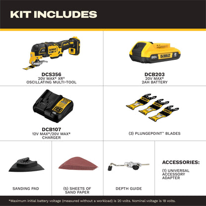 DEWALT 20V MAX XR Oscillating Multi-Tool Kit, Variable Speed (DCS356D1) 🍁 All In One Marketplace Canada