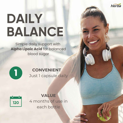 Herba Alpha Lipoic Acid 600mg – 120 Capsules | >99% Ultra Pure | Made in Canada | Blood Sugar Support Supplement 🍁 All In One Marketplace Canada