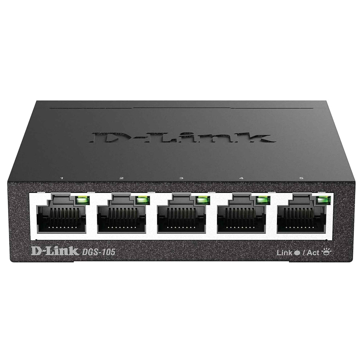D-Link DGS-105, 5 Port Gigabit Ethernet Switch Unmanaged, Network Splitter, Silent Fanless, Network Hub, Sturdy Metal with Shielded Ports, Desktop/Wall Mount, QoS, Energy Saving, Plug and Play 🍁 All In One Marketplace Canada