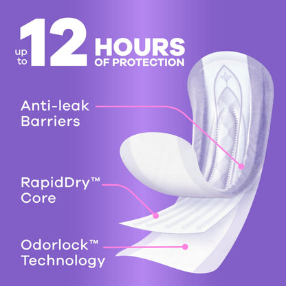 Always Discreet Adult Incontinence Pads for Women, Moderate Absorbency, Regular Length, Postpartum Pads, 108 Count 🍁 All In One Marketplace Canada