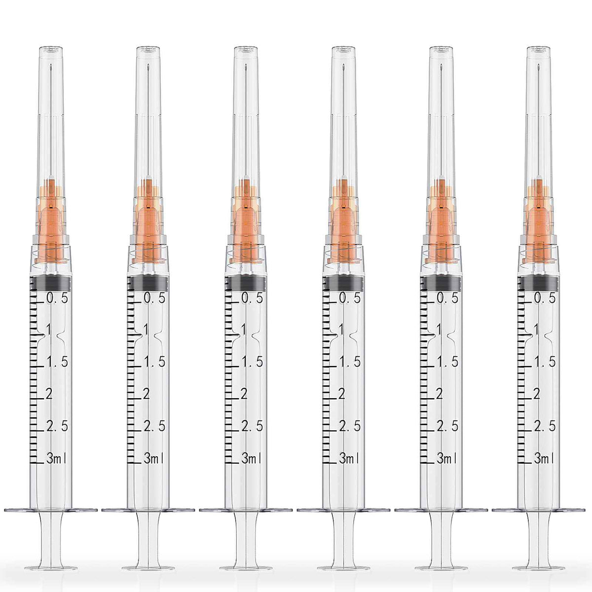 3ml Luer Lock Syringes with 25 Gauge 1 Inch Needles, Luer Lock Disposable Accessories for Lab, Pack of 25 🍁 All In One Marketplace Canada