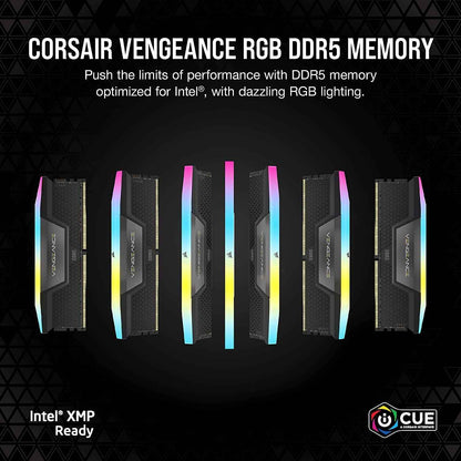 CORSAIR Vengeance RGB DDR5 RAM 32GB (2x16GB) Up to 6000MHz CL36-44-44-96 1.35V Intel XMP 3.0 Computer Memory – Black (CMH32GX5M2E6000C36) 🍁 All In One Marketplace Canada