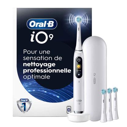 Oral-B iO Series 9 Electric Toothbrush with 4 Oral-B Replacement Brush Heads, White Alabaster 🍁 All In One Marketplace Canada