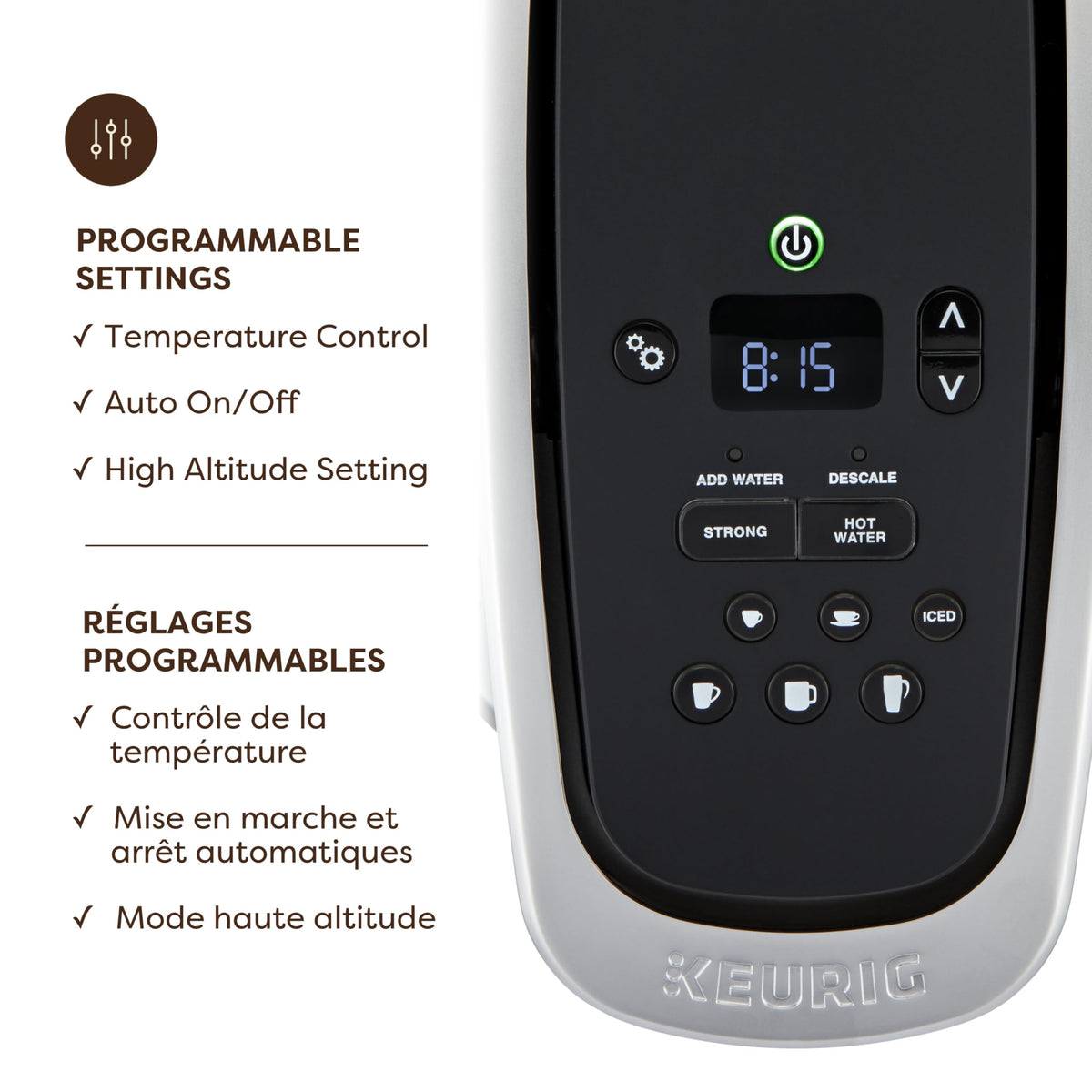 Keurig K-Elite Single Serve K-Cup Pod Coffee Maker, With Iced Brew Functionality And Quiet Brew Technology, Brushed Slate 🍁 All In One Marketplace Canada