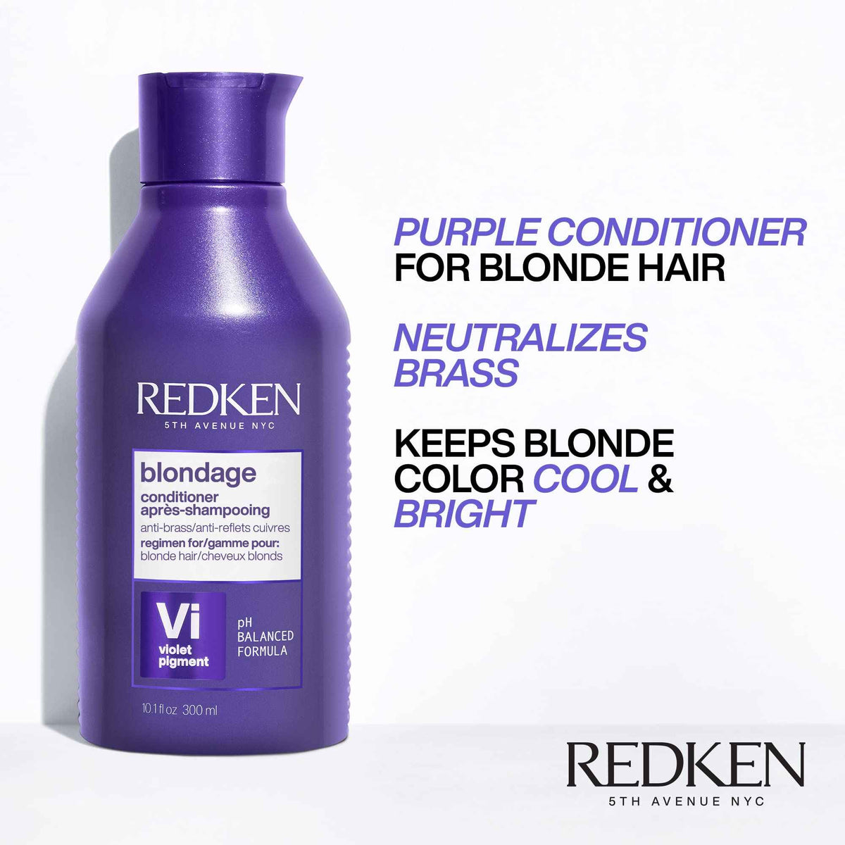 Redken Color Extend Blondage Depositing Purple Conditioner, Hair Toner, Neutralizes Brassy Tones, With Citric Acid 🍁 All In One Marketplace Canada