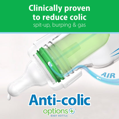 Dr. Brown’s Natural Flow® Anti-Colic Options+™ Narrow Glass Baby Bottles, 4-Pack, 8 oz /240 mL 🍁 All In One Marketplace Canada
