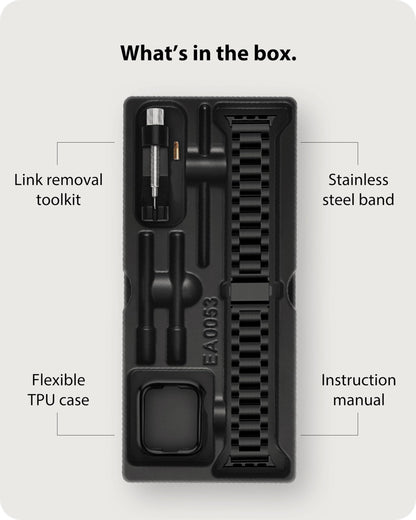 Fullmosa Compatible with Apple Watch Band 45mm 44mm 42mm 46mm 49mm 41mm 40mm 38mm, Stainless Steel Band with Case for iwatch Ultra Series11 10 9 8 7 6 5 4 3 2 1 & SE3/2/1,42mm 44mm 45mm Black 🍁 All In One Marketplace Canada