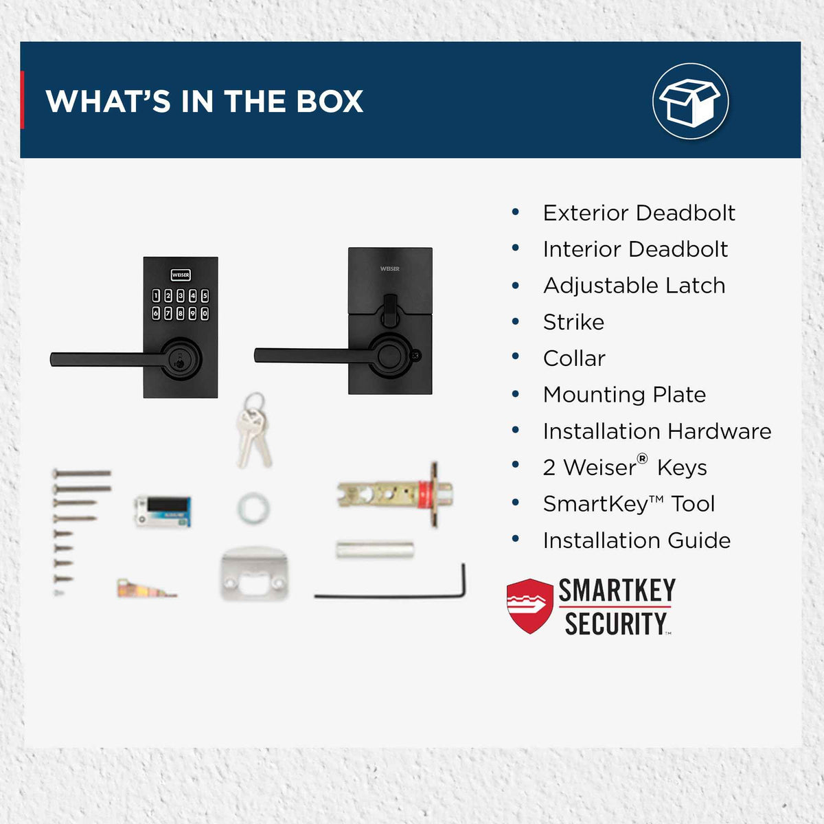 Weiser Smartcode 10 Matte Black Keyless Entry Door Lock with Handle/Deadbolt Lock, Keypad Door Lock with Auto Lock, Up to 30 User Codes, Electronic Door Handles/Door Locks for Entry Door & Garage 🍁 All In One Marketplace Canada