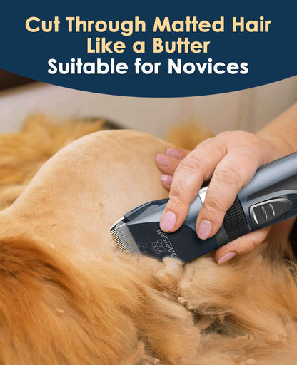 oneisall Quiet Cat Clippers for Matted & Long Hair, 2-Speed Cordless Pet Shaver Grooming Kit for Cats, Small Dogs & Animals (Blue) 🍁 All In One Marketplace Canada