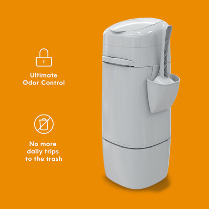 Litter Genie XL+ Pail – Ideal for Multi cat Homes - Includes one Jumbo 24ft cat Litter Bags Refill, Scoop, and Scoop Holder 🍁 All In One Marketplace Canada