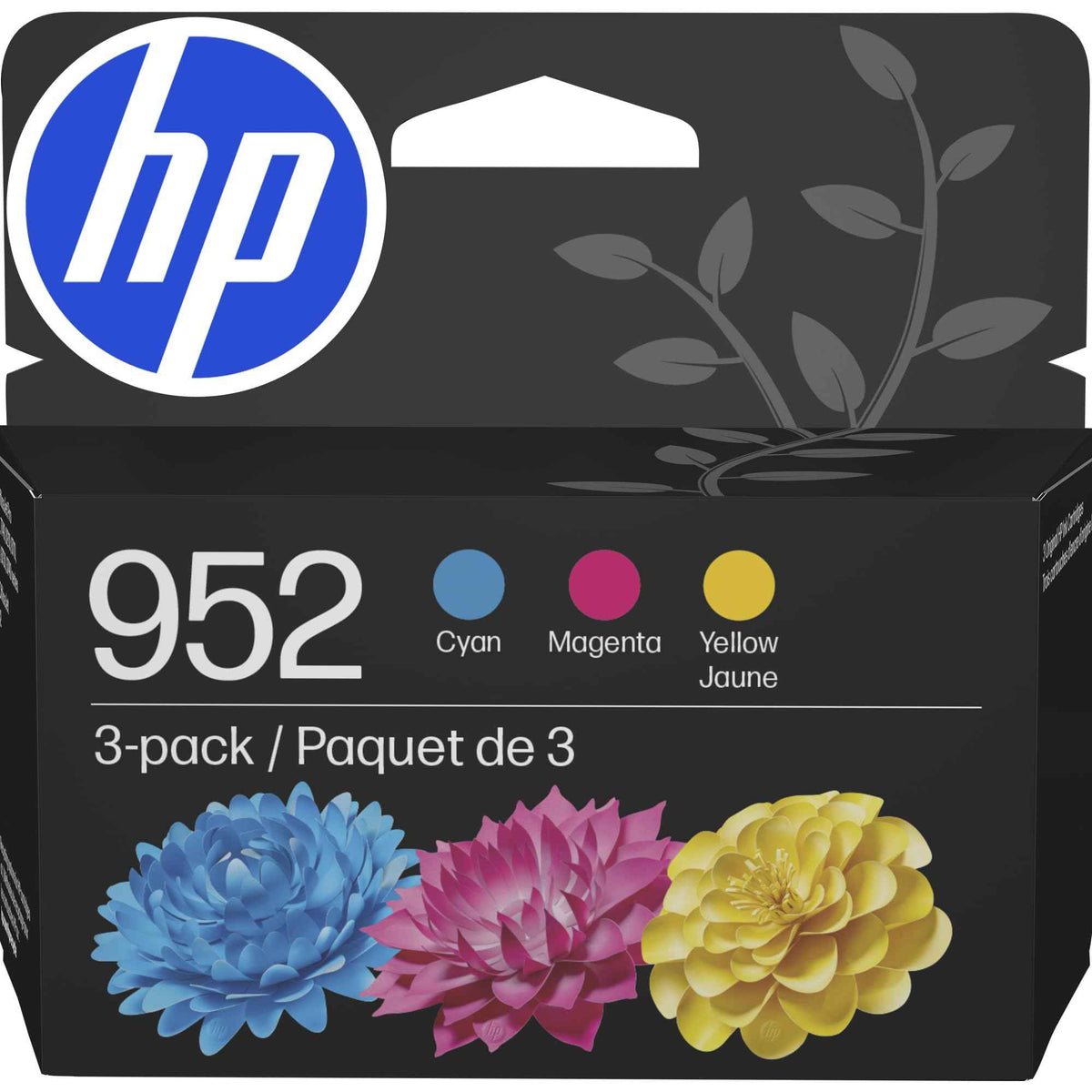 Original HP 952 Cyan, Magenta, Yellow Ink Cartridges (3-Pack) | Works with HP OfficeJet 8702, HP OfficeJet Pro 7720, 7740, 8210, 8710, 8720, 8730, 8740 Series | Eligible for Instant Ink | N9K27AN 🍁 All In One Marketplace Canada