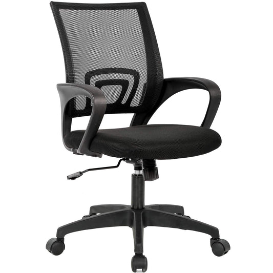 BestOffice Home Office Chair Ergonomic Desk Chair Mesh Computer Chair with Lumbar Support Armrest Executive Rolling Swivel Adjustable Mid Back Task Chair for Women Adults, Black (Black) 🍁 All In One Marketplace Canada