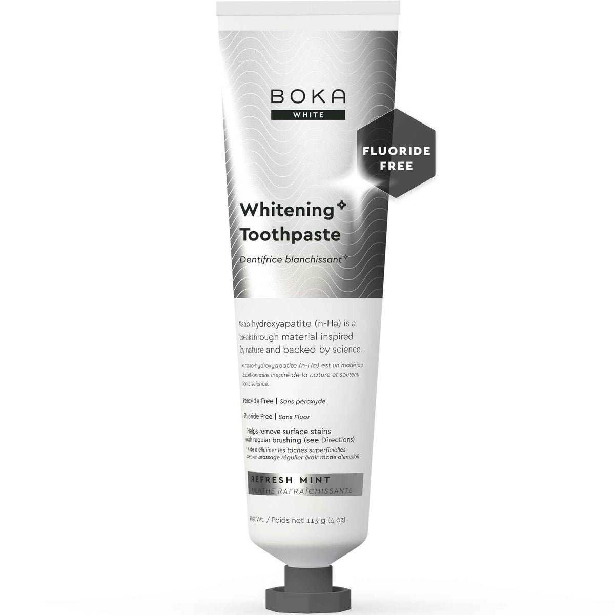 Boka Fluoride Free Toothpaste, Nano Hydroxyapatite Toothpaste, Appropriate for Sensitive Teeth, for Adult, Kids Oral Care - Whitening * Refresh Mint, 4 Fl Oz (113g) 1Pk 🍁 All In One Marketplace Canada