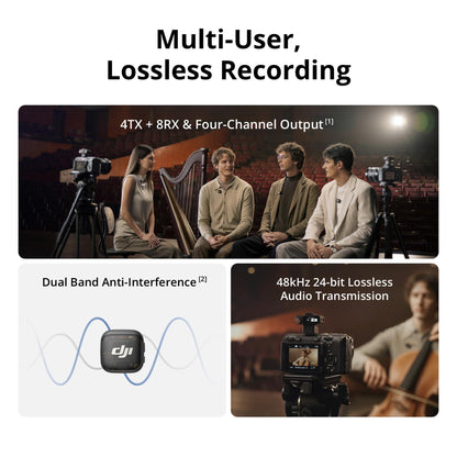 DJI Mic 3 (2 TX + 1 RX + Charging Case), Wireless Microphone for iPhone/Camera/Android, Ultralight, Adaptive Gain Control for Balanced Volume, Dual Band Anti-Interference, 28hrs Use, Vlog 🍁 All In One Marketplace Canada
