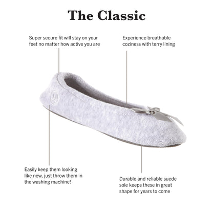 isotoner Women's 2 Pack Ballerina Slipper Quilted and Solid Ballet Flat, Periwinkle Quilted, Ash Solid, 8-9 🍁 All In One Marketplace Canada