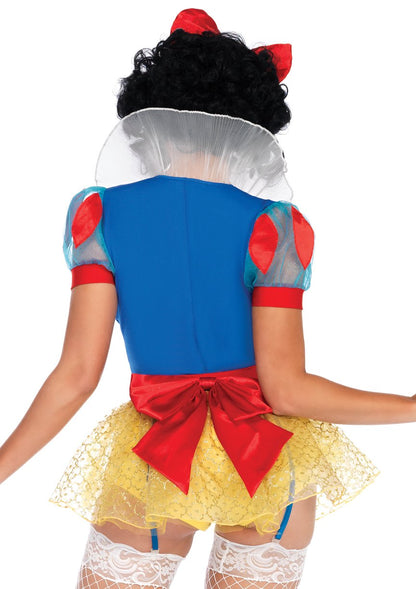 Leg Avenue Women's Sexy Miss Snow White Halloween Costume, Multi, Medium