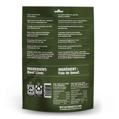 PureBites 1Pb470Bl Beef Liver For Dogs, 16.6Oz / 470G - Super Value Size, (Package May Vary) 🍁 All In One Marketplace Canada