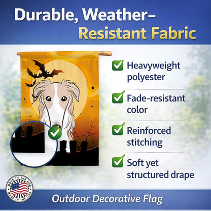 Caroline's Treasures BB1786CHF Halloween Borzoi Canvas House Size Flag, Multicolor, Large
