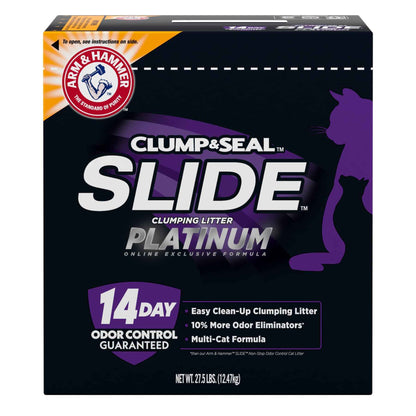 ARM & HAMMER Platinum Cat Litter, Clump & Seal, EXTRA STRENGTH Odour Control with 14 Days of Odour Control, Multi-Cat, Hard Clumping Clay, 99.99% Dust Free, 12.47kg (Pack of 1) 🍁 All In One Marketplace Canada