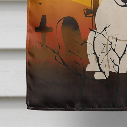 Caroline's Treasures BB4404CHF Halloween Bull Terrier White Canvas House Size Flag, Large, Multicolor