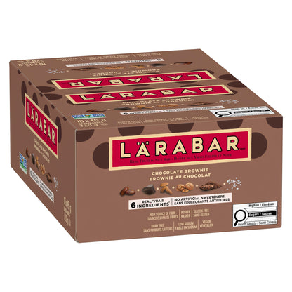 LÄRABAR Chocolate Brownie, Fruit and Nut Energy Bar, Pack of 16 Bars, Gluten Free, Vegan, Family Pack, Snack Bars, 720 Grams Package 🍁 All In One Marketplace Canada