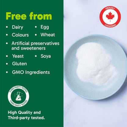 Organika Canadian-Made Inositol (Myo-Inositol)- Cellular Response, Mood Balance, Insulin Support, PCOS Management, Menstrual Cycle Regulation - 120vcaps 🍁 All In One Marketplace Canada