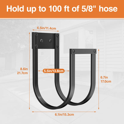 Garden Hose Holder Wall Mount - Heavy Duty Metal Water Hose Hanger for Outside, Durable Hose Hook for Garden, Garage, or Yard Storage 🍁 All In One Marketplace Canada