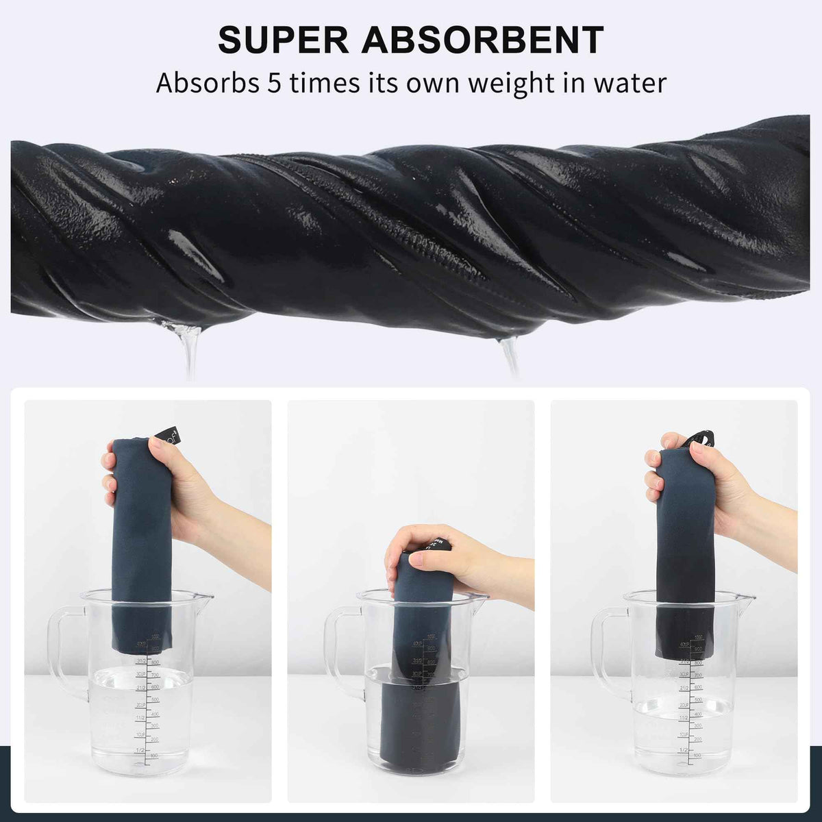 Rainleaf Microfiber Towel Perfect Travel & Gym & Camping Towel. Quick Dry - Super Absorbent - Ultra Compact - Lightweight. Suitable for Trip, Beach, Shower, Backpacking, Pool 🍁 All In One Marketplace Canada