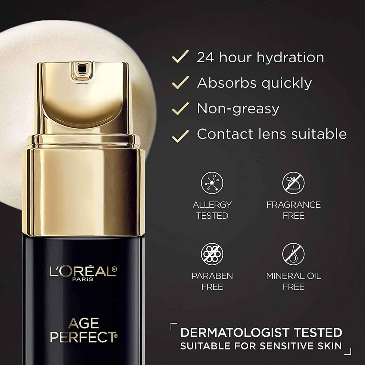 L'Oreal Paris Age Perfect Cell Renewal Anti-Aging Under Eye Cream, Vitamin E, Antioxidants, For Sensitive Skin, Dermatologist Tested, Paraben Free, 0.5 fl oz 🍁 All In One Marketplace Canada