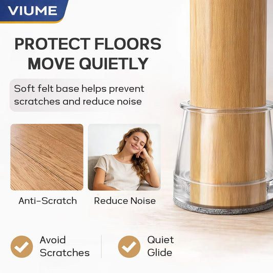 Chair Leg Floor Protectors 24PCS Furniture Sliders for Hardwood Floors, Silicone Chair Leg Protectors for Protecting Floors from Scratches and Noise, Fit:15/16" to 1-5/16" (23-33mm) 🍁 All In One Marketplace Canada